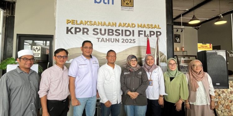 Akad Massal KPR Subsidi FLPP Tahun 2025 : Sinergi DPD Himperra Lampung dan Bank BTN
