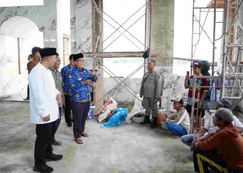 Pj. Gubernur Lampung Tinjau Pembangunan Masjid Al-Hijrah Kota Baru