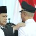 Presiden Prabowo Lantik Rahmat Mirzani Djausal dan Jihan Nurlela