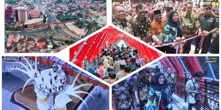 Resmikan JPO Siger Milenial, Walikota Eva Dwiana : Destinasi Wisata Terbaru Kota Bandar Lampung