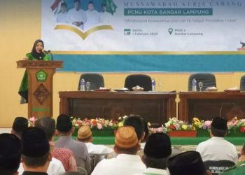 Walikota Eva Dwiana Buka Muskercab PCNU Kota Bandar Lampung