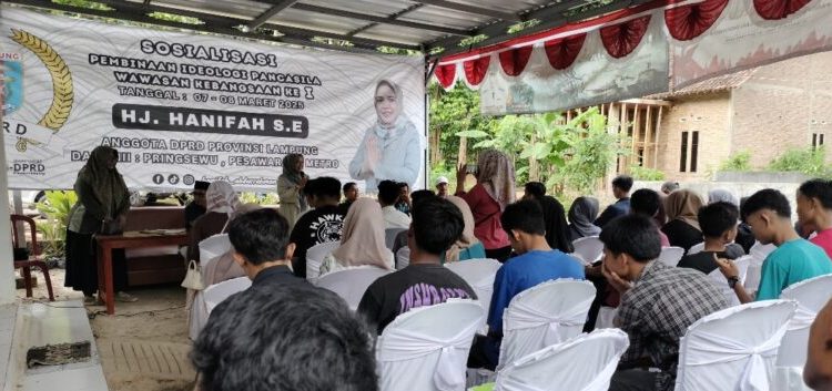Anggota DPRD Hanifah Sosialisasikan Nilai- Nilai Pancasila di Padang Cermin Pesawaran