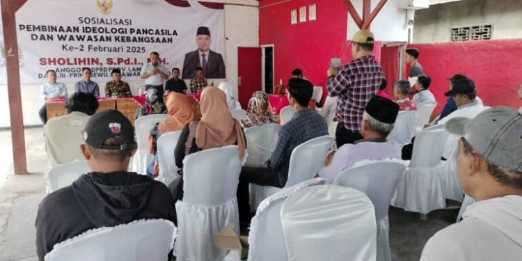 Anggota DPRD Lampung Solihin Sosialisasikan Pembinaan Ideologi Pancasila
