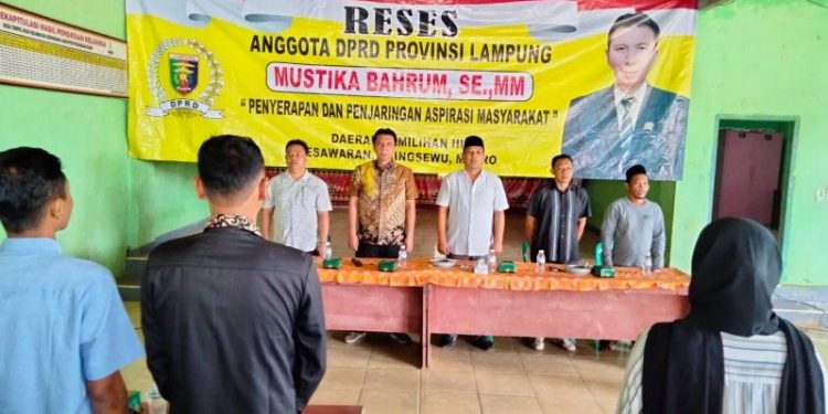 Politisi Golkar Mustika Bahrum Serap Aspirasi Warga Tempel Rejo
