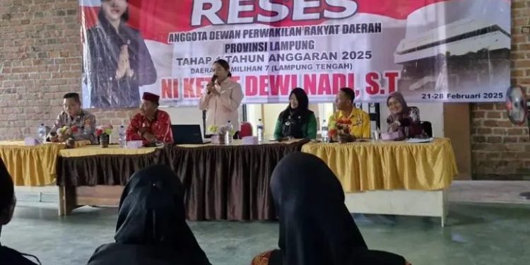 Anggota DPRD Provinsi Lampung Dewi Nadi Serap Aspirasi Warga Minta Perbaikan Drainase