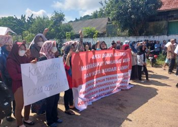 Ratusan Warga Panjang Tolak Demo Provokasi Mengatasnamakan Korban Banjir