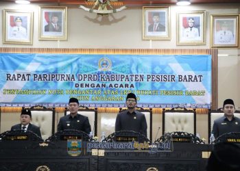 Paripurna DPRD Pesibar , Bupati Dedi Irawan Sampaikan LKPJ Bupati Tahun Anggaran 2024