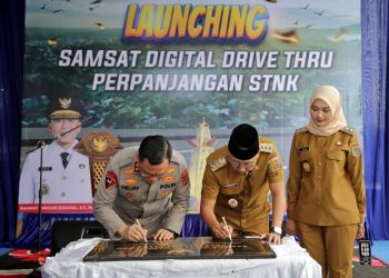 Gubernur Mirza Bersama Kapolda Lampung Luncurkan Samsat Digital Drive Thru Perpanjangan STNK