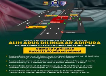 Aksi Bela Palestina di Bandar Lampung, Polisi : Siapkan Pengalihan Arus Lalulintas