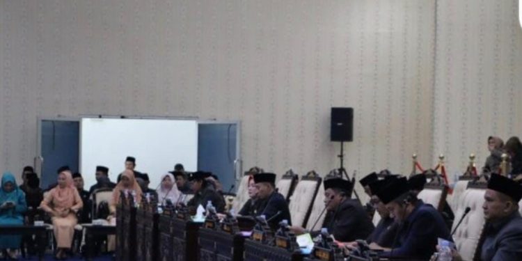 Ketua DPRD Pesibar  M. Emir Lil Ardi Pimpin Rapat Paripurna  Penyampaian LKPJ Bupati Tahun Anngaran 2024