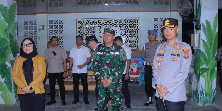 Forkopimda Metro Gelar Patroli Gabungan di Gereja Saat Kenaikan Isa Almasih