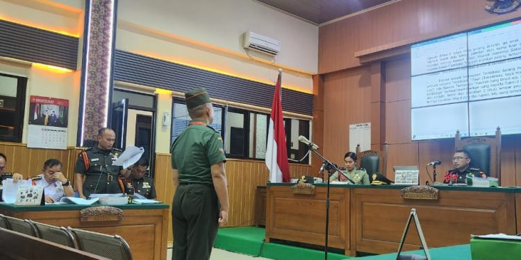 Sidang Perdana Dua Oknum TNI Penembak Tiga Polisi Digelar di Palembang