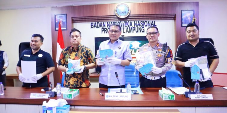 BNNP Lampung Gagalkan Peredaran 2 Kg Sabu Jaringan Aceh di Gerbang Tol Natar