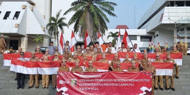 Pemprov Lampung Ajak ASN dan Masyarakat Kibarkan 1.000 Bendera Merah Putih Sambut HUT RI ke-80