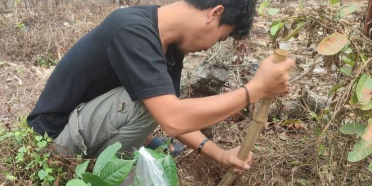 Dakwah Humanis Untuk Mitigasi Bencana, Kelompok KKN 234 Tanam Pohon dan Buat Biopori