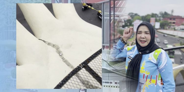 Walikota Eva Bantah Isu Retaknya Ikon JPO Siger Millenial dan Menegaskan Kabar tersebut Hanyalah Hoaks