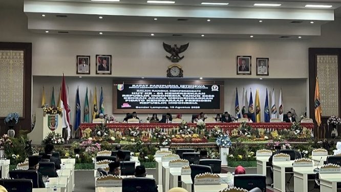 DPRD Lampung Gelar Paripurna Istimewa Dengar Pidato Presiden