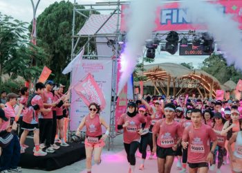 Gubernur Mirza Ikut Pinktober Run, Ajak Warga Lampung Peduli Kanker Payudara