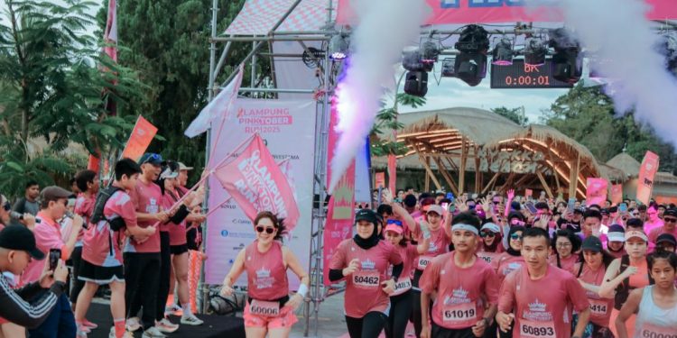 Gubernur Mirza Ikut Pinktober Run, Ajak Warga Lampung Peduli Kanker Payudara