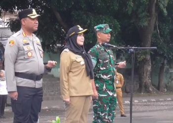 Walikota Eva Dwiana Pimpin Apel Siaga Bencana: Ribuan Personel Bandar Lampung Siap Siaga