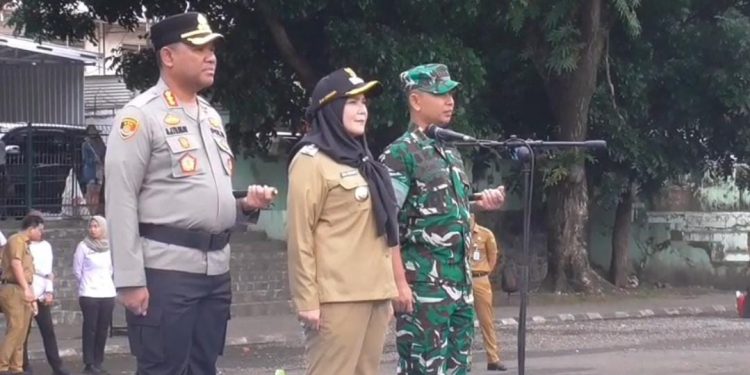 Walikota Eva Dwiana Pimpin Apel Siaga Bencana: Ribuan Personel Bandar Lampung Siap Siaga
