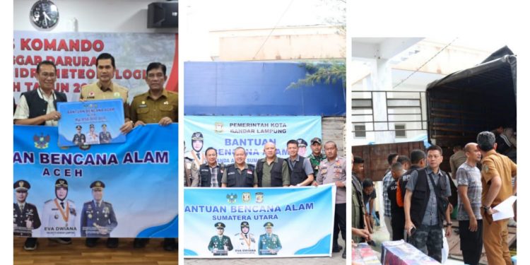 Bantuan Bandar Lampung Tiba di Tiga Provinsi