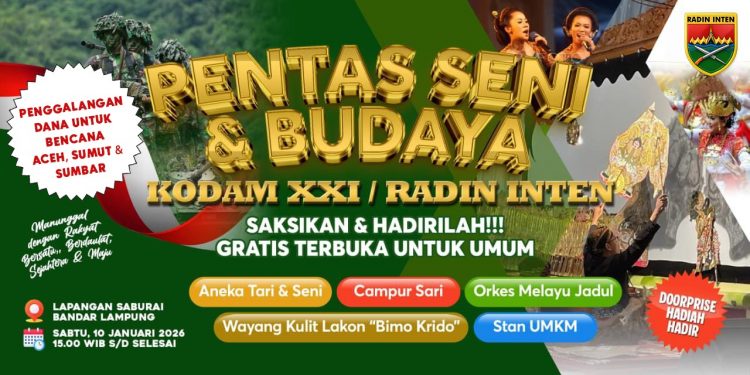 Seni, Budaya, dan Kemanusiaan Bersatu di Pentas Kodam Radin Inten