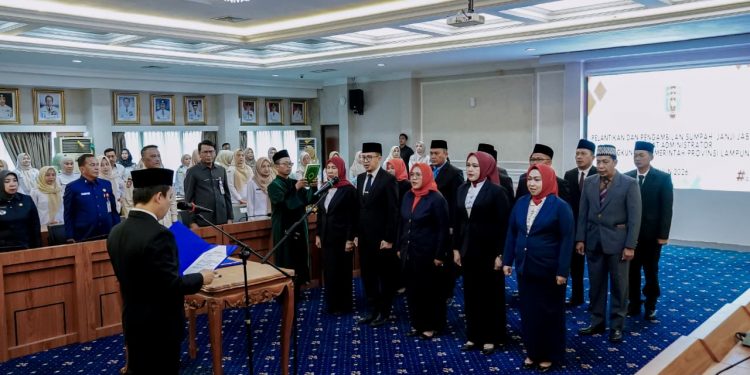 15 Pejabat Administrator Dilantik, Pemprov Lampung Dorong Birokrasi Adaptif dan Berintegritas