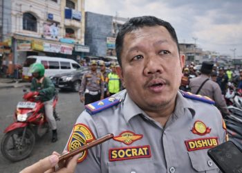 Dishub dan Satlantas Tertibkan Parkir Liar di Depan Mall Chandra Tanjung Karang