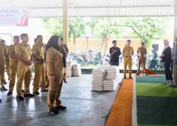 Bunda Eva Salurkan Bantuan Beras, Warga Teluk Betung Barat Terbantu