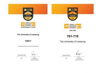 Unila Peringkat 122 Asia Tenggara Versi QS Ranking