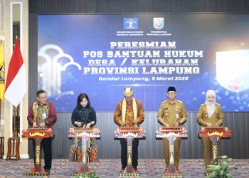 Hadiri Peresmian Posbankum Desa, Unila Siap Kolaborasi
