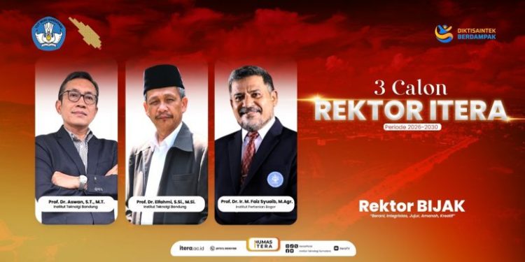 Berikut 3 Calon Rektor Itera yang Akan Bersaing Menuju Kursi Rektor