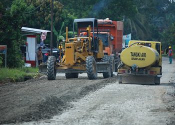 Perbaikan Jalan Digeber, Lampung Tengah Kian Lancar