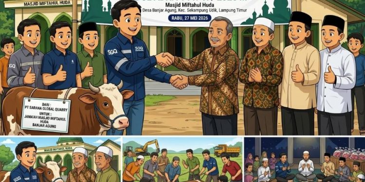 Iduladha Jadi Momentum PT Sarana Global Quarry Pererat Kebersamaan Warga