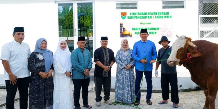 Kodam XXI/RI Salurkan Hewan Kurban hingga Pelosok Lampung-Bengkulu