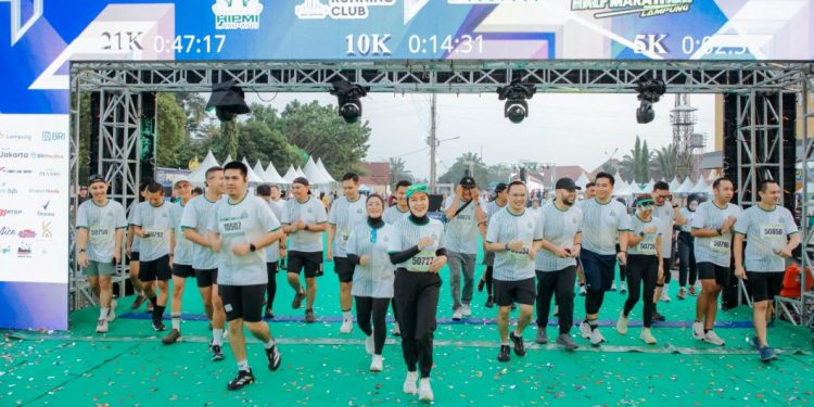 Hipmi Half Marathon Meriah, Gubernur Lampung Dorong Sport Tourism dan UMKM