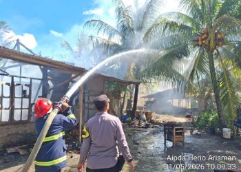 Rumah Ditinggal Kondangan Ludes Terbakar, Kerugian Capai Rp50 Juta
