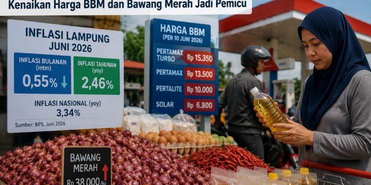Inflasi Lampung Tetap Terkendali, Kenaikan Harga BBM dan Bawang Merah Jadi Pemicu
