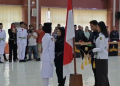 Eva Dwiana Kukuhkan 38 Paskibraka Bandar Lampung