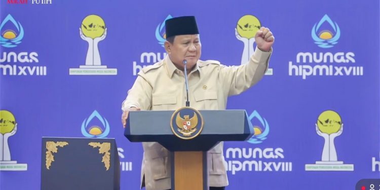 Presiden Prabowo Buka Munas HIPMI XVIII, Pemprov Perkuat Sinergi Dunia Usaha dan Pemerintah