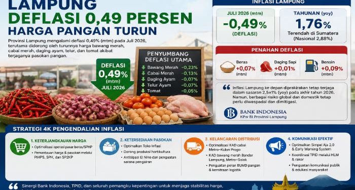 Deflasi 0,49 Persen, BI Lampung Perkuat Stabilitas Harga