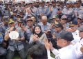 Eva Dwiana Kirim 400 Linmas Bandar Lampung ke Apel Akbar di Palembang