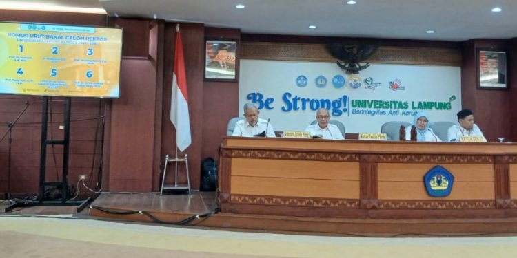 Kantongi Nomor Urut, 6 Bakal Calon Rektor Unila Siap Adu Visi Misi
